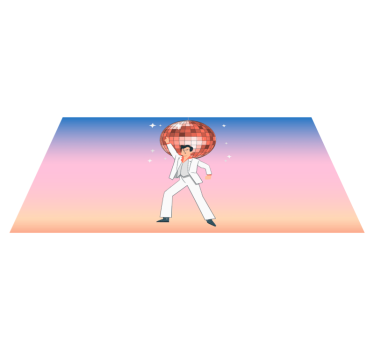 rôzne vinylové koberce pre deti atmosféra tanečnej párty - Tenstickers
