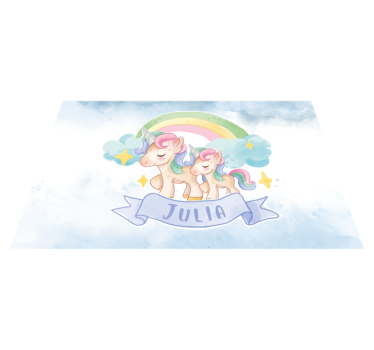Rôzne vinylové koberce pre deti s ilustráciou jednorožcov - Tenstickers