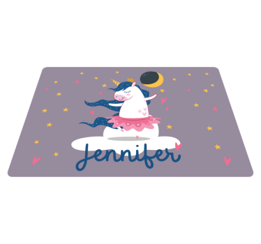 Rôzne vinylové koberce pre deti s tančiacim jednorožcom - Tenstickers