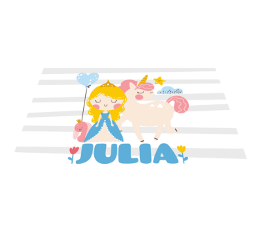 Rôzne vinylové koberce pre deti s jednorazcom a princeznou - Tenstickers