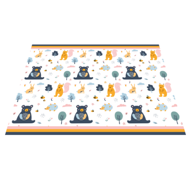 detský vinylový koberec priatelia škandinávskeho lesa - Tenstickers