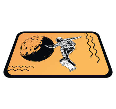 rôzne vinylové koberce pre deti astronaut na skateboarde - Tenstickers