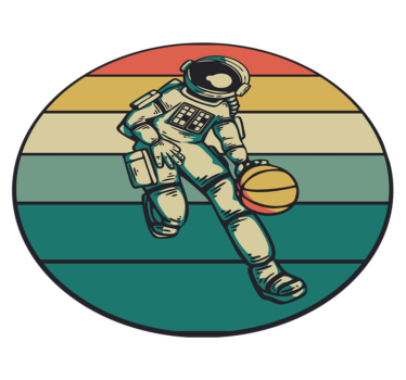detský vinylový hry astronaut hrať basketbal - Tenstickers