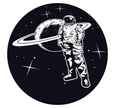 hviezdy vinylový koberec kozmonaut vo vesmíre - Tenstickers