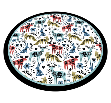 vinylový koberec pre bábätko farebné zvieracie vzory - Tenstickers