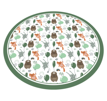 detský vinylový koberec hravé zvieracie balóny - Tenstickers