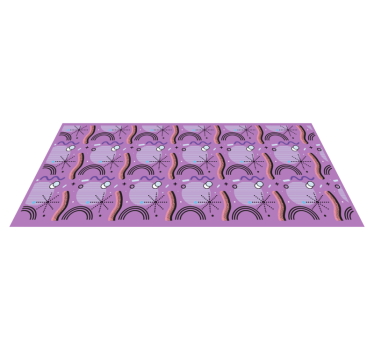 rôzne vinylové koberce pre deti fialový dúhový vzor - Tenstickers