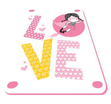 vinylové koberce pre nemluvna balerína láska ilustrácie - Tenstickers