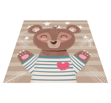 Hnedý medvedík detská podložka - Tenstickers
