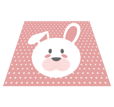 Vinylový koberec pre bábätko s bodkovaným zajačikom - Tenstickers