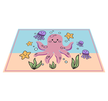 detský vinylový koberec ilustrácie priateľov oceánu - Tenstickers