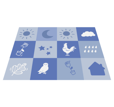 detský vinylový koberec šachovnica v škôlke - Tenstickers