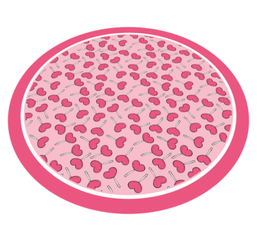 vinylové koberce pre nemluvna kruh čerešňového potešenia - Tenstickers
