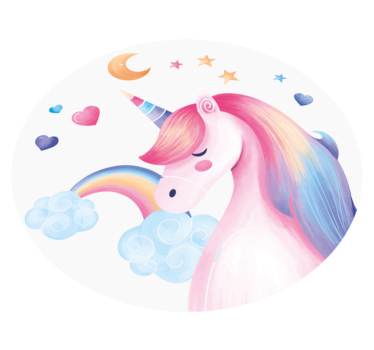 Dúhová podložka so zvieratkami jednorožca - Tenstickers