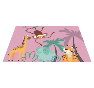 "boho" detský jungle detský koberec - Tenstickers