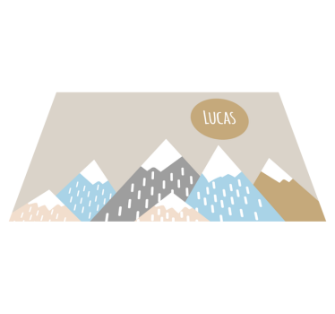 "boho" hory ilustrácie detský koberec - Tenstickers