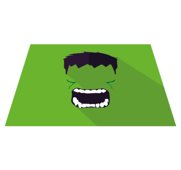 Zelený koberec superhrdina - Tenstickers