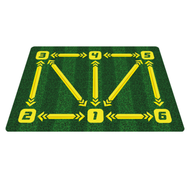 obdĺžnikový vinylový koberec futbalový tréning - Tenstickers