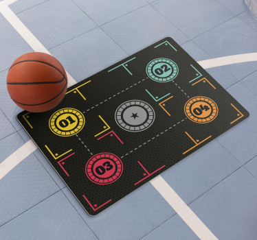 obdĺžnikový vinylový koberec basketbalový tréning - Tenstickers