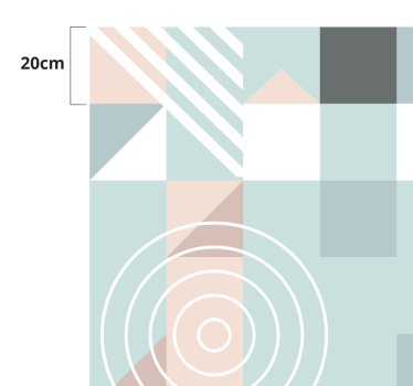 Vinylový koberec severské geometrické pastelové tóny - Tenstickers