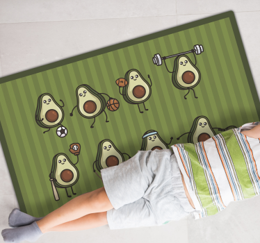 Anime avokádo detský vinylový koberec - Tenstickers