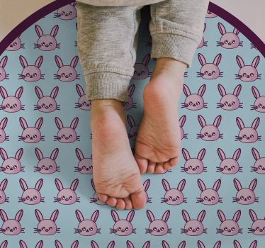 Anime králik vzor zvieracia vinylová podložka - Tenstickers