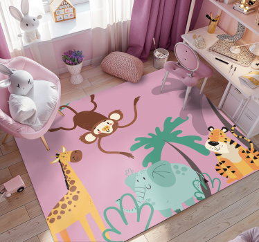 "boho" detský jungle detský koberec - Tenstickers
