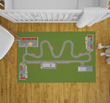 vinylový koberec cesty hravá mapa vozovky - Tenstickers