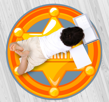 detský vinylový hry odznak šerifa - Tenstickers