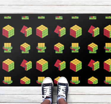 detský vinylový hry vzor rubikovej kocky - Tenstickers