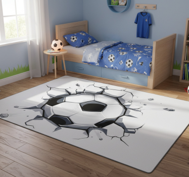 Detský vinylový koberec 3d futbalová lopta - Tenstickers
