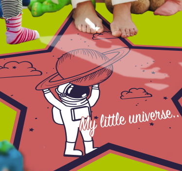detský vinylový koberec astronaut hviezdny prieskumník - Tenstickers