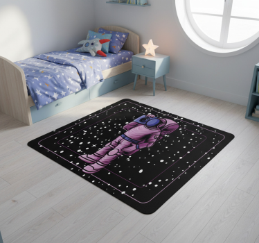 Detský vinylový koberec astronaut s rádiopáskou - Tenstickers