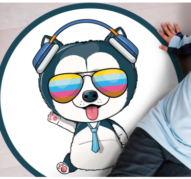 detský vinylový koberec cool psíčka - Tenstickers