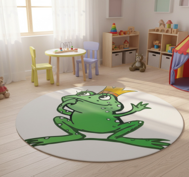 Detský vinylový koberec kráľ žabák - Tenstickers