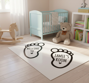 Detský vinylový koberec s menom na nožičky - Tenstickers