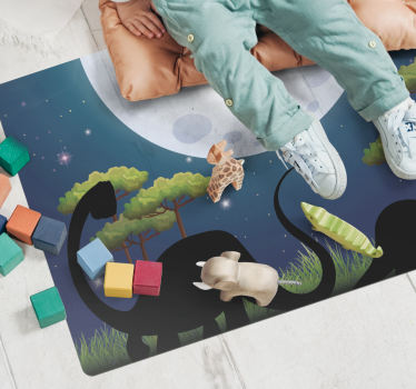rôzne vinylové koberce pre deti safari dobrodružný okruh - Tenstickers