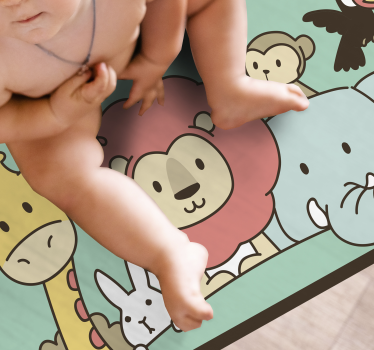rôzne vinylové koberce pre deti zvieratá z džungle - Tenstickers