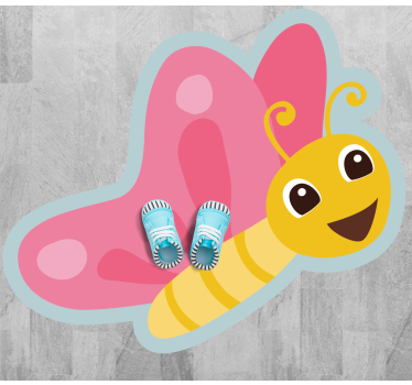 detský vinylový koberec farebný motýľ - Tenstickers