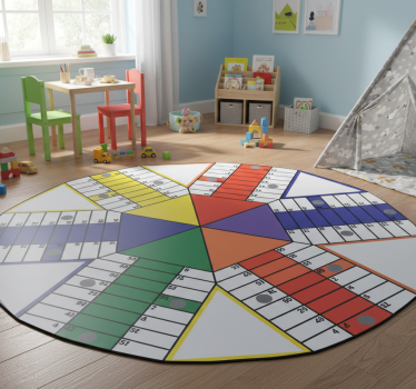 Detský vinylový koberec geometrická doska parchis - Tenstickers