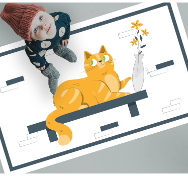 rôzne vinylové koberce pre deti hravá mačacia scéna - Tenstickers