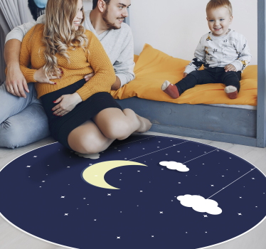 detský vinylový koberec hviezdna nočná téma - Tenstickers