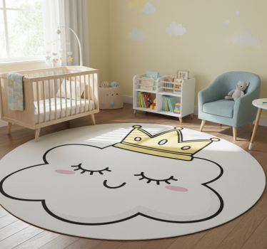 Detský vinylový koberec korunované oblaky - Tenstickers