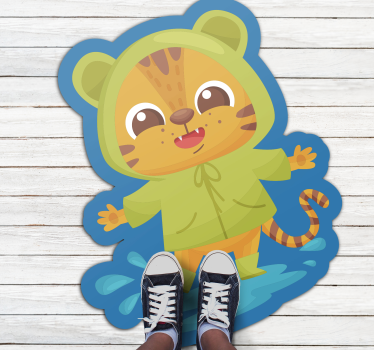 detský vinylový koberec kreslená postavička tigra - Tenstickers