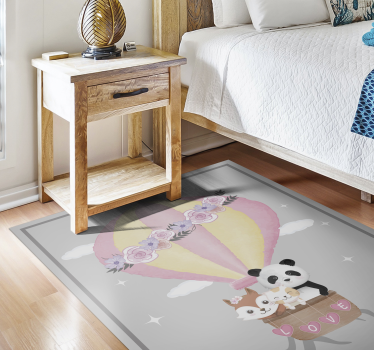 detský vinylový koberec láska k horúcemu vzduchu - Tenstickers