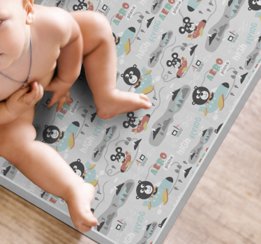 detský vinylový koberec lietajúce medvede - Tenstickers