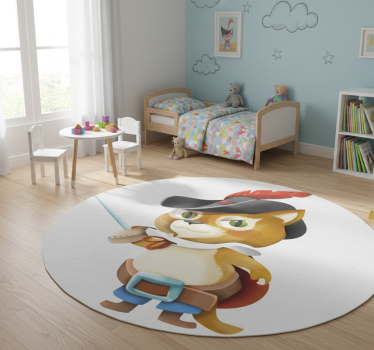 Detský vinylový koberec kocúr v čižmách - Tenstickers