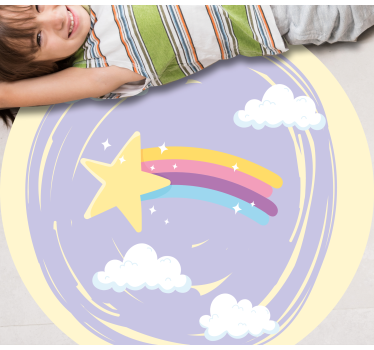 detský vinylový koberec mágia nočnej oblohy - Tenstickers