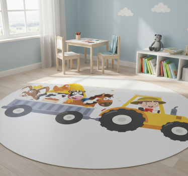 Detský vinylový koberec malý farmár so zvieratkami - Tenstickers