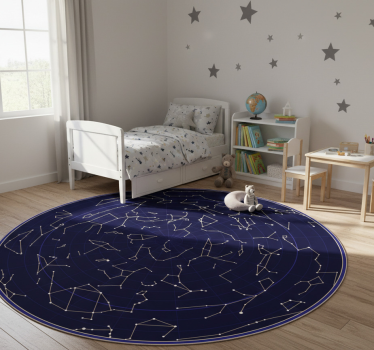 Detský vinylový koberec mapa súhvezdí - Tenstickers